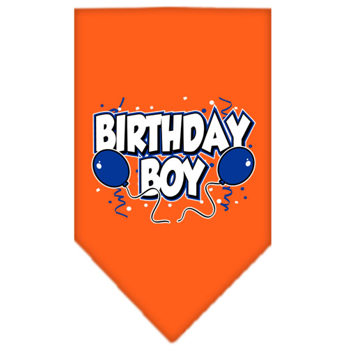 Birthday Boy Screen Print Bandana Orange Small